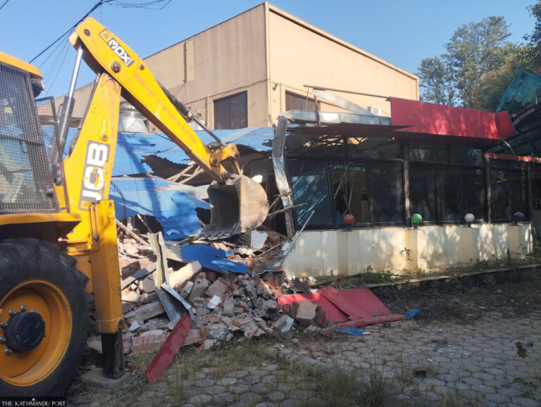 Structures of ex-minister Khadka’s company demolished over unpaid rent