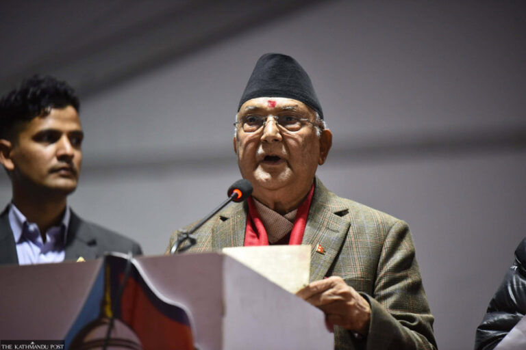 UML elects Oli party chair for third term